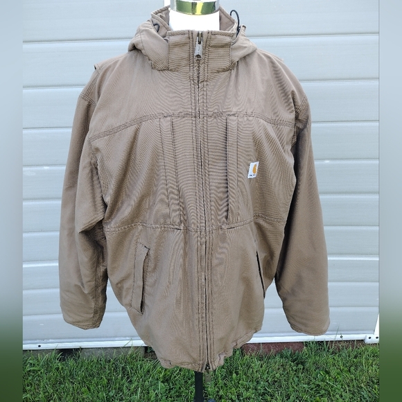 Carhartt Jacket Mens XL Brown Full Swing Cryder Insulated Work 102207 908 - Picture 1 of 14